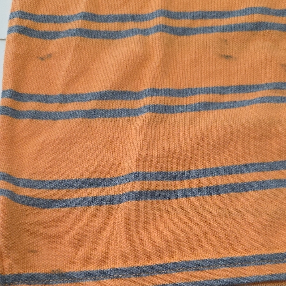 St. John’s Bay Men's Orange Striped Polo Shirt Short Sleeve Size XXL - Picture 6 of 7
